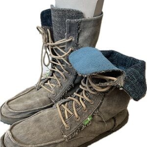 Sanuk Canvas Boot, Tie, Gray,